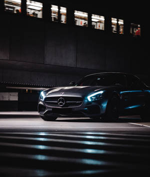 Ταπετσαρία Mercedes Benz λάμψη στο σκοτάδι — Galaxy Z Fold 6 Ταπετσαρία