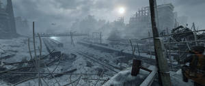Metro Exodus Ερειπωμένη Πόλη Μάχης 3440x1440 — Χειμώνας Ταπετσαρία