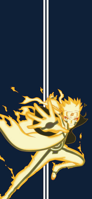 Minimalιστικό Anime Τηλέφωνο Φλεγόμενος Νaruto — Naruto iPhone GIF Ταπετσαρία