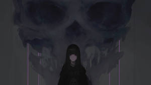 Miss Han Chan Μαύρο Anime ταπετσαρία — Ασπρόμαυρο Anime Ταπετσαρία