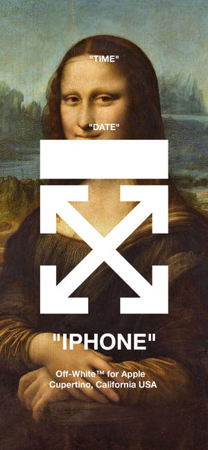 Ταπετσαρία Mona Lisa Off-White iPhone — iPhone 15 Ταπετσαρία
