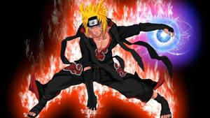 Naruto PC με τον Μανδύα των Akatsuki Fanart