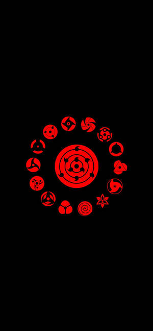 Naruto Σύμβολα Sharingan IPhone ταπετσαρία — iPhone 18 Pro Max Ταπετσαρία