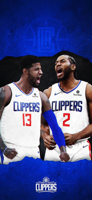NBA Kawhi Leonard And Paul George wallpaper. — iPhone 11 Pro Max Ταπετσαρία