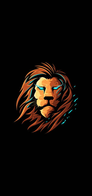 Neon Lion Gaming Logo HD — iPhone 16 Plus Ταπετσαρία