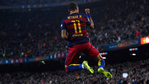 Neymar 4K Πηδώντας Θριαμβευτικά