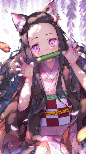 Nezuko με αυτιά γάτας από το Demon Slayer