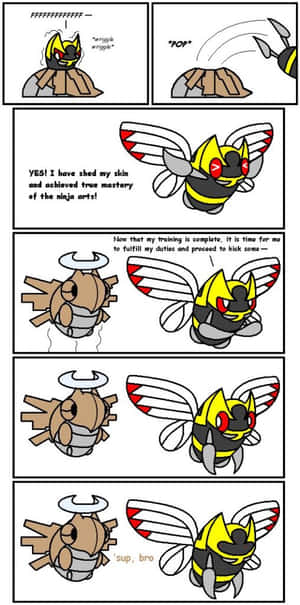Ninjask και Shedinja Κόμικ Στριπ — Pokemon Τηλέφωνο Ταπετσαρία