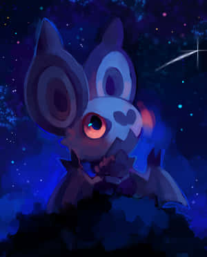 Noibat κάτω από τον μπλε νυχτερινό ουρανό — Pokemon Τηλέφωνο Ταπετσαρία