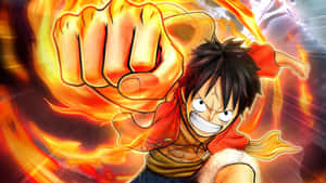 One Piece - ένας χαρακτήρας με γροθιά στο χέρι του — Λούφι Ταπετσαρία