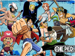 One Piece Επιφάνεια Εργασίας Χαρακτήρες Πόζα Μάχης