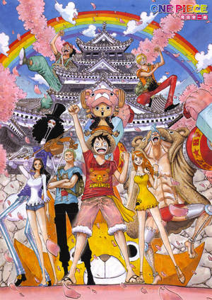 One Piece Τηλέφωνο Καπέλο από Ψάθα Πειρατές με Ναό