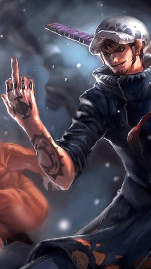 One Piece Τηλέφωνο Ο Νόμος με το Μεσαίο Δάχτυλο