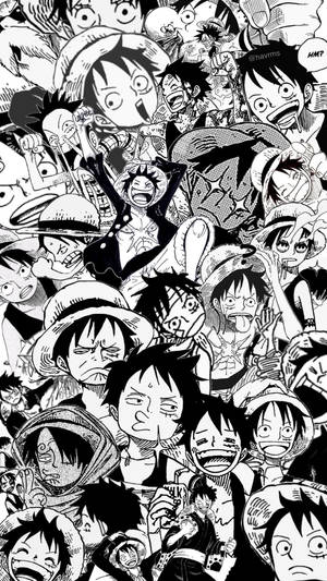One Piece Τηλέφωνο Luffy Manga Κολάζ