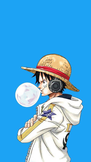 One Piece Τηλέφωνο Luffy Φυσάει Τσίχλα