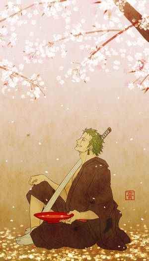 One Piece Τηλέφωνο Zoro Κάτω από Δέντρο Σακούρα
