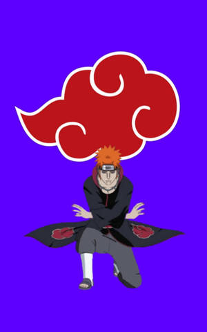 Akatsuki Cloud iPhone Σε Μπλε Φόντο — Honor Pad Ταπετσαρία