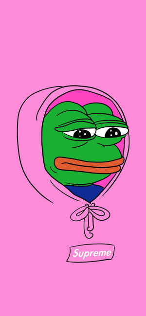 Ταπετσαρία Pepe The Frog In Supreme — iPhone 16 Pro Max Ταπετσαρία