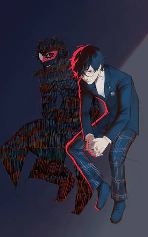 Ταπετσαρία Persona 5 Royal Joker στο σκοτάδι — Moto Pad 70 Groove Ταπετσαρία