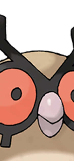Pokemon Hoothoot Πρόσωπο Κοντινό Πλάνο — Realme 14T Ταπετσαρία