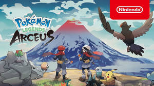 Ταπετσαρία Pokémon Legends Arceus Nintendo — Πόκεμον Θρύλοι Αρκέους Ταπετσαρία