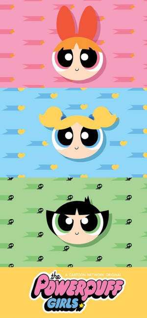 Powerpuff Girls Κολάζ Αφίσα ταπετσαρία. — iPhone 15 Plus Ταπετσαρία