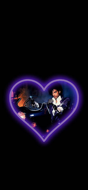 Prince Purple Heart Art Phone wallpaper.