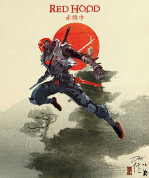 Red Hood Japanese style fan art wallpaper. — Motorola Razr 70 Ultra Ταπετσαρία
