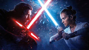 Ταπετσαρία Rise of Skywalker Ren Rey clash — Studio Display Ταπετσαρία