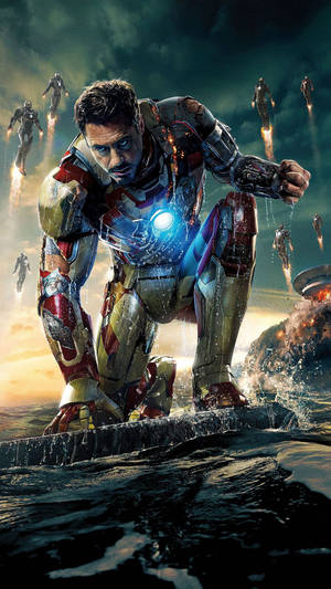 Robert Downey Jr Πρωτότυπη Στολή Iron Man Τηλέφωνο