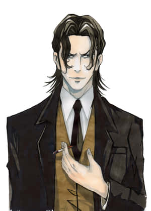 Sakuya Togane, ο αινιγματικός χαρακτήρας από το Psycho-Pass, σε μια σοβαρή πόζα. — Kindle Ταπετσαρία