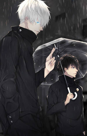 Satoru και Megumi Jujutsu Kaisen τηλέφωνο σκοτεινή βροχή — Honor Pad Ταπετσαρία