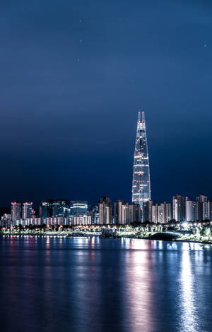 Seoul Lotte Tower ταπετσαρία. — Galaxy Tab Ταπετσαρία