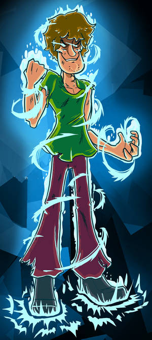 Ταπετσαρία Shaggy ultra instinct glowing up — iPhone 14 Plus Ταπετσαρία
