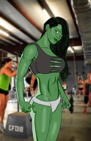 Ταπετσαρία She Hulk στο γυμναστήριο — Honor MagicPad 3 Pro 12.3 Ταπετσαρία