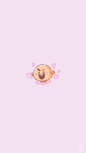 Ταπετσαρία με Μινιμαλιστική Αφίσα Shooky BT21 — Χαμηλή αντίθεση Ταπετσαρία