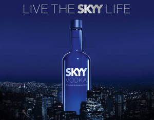 Skyy Vodka Ζήσε τη Ζωή Skyy Αφίσα — Σκούρο μπλε Ταπετσαρία