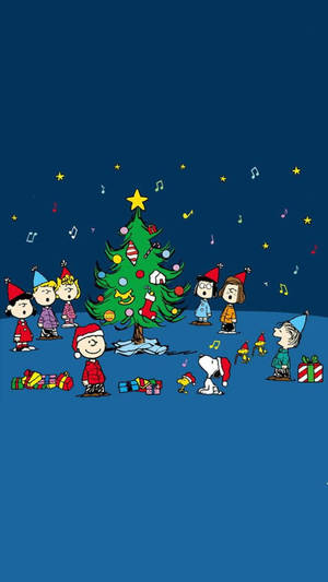 Ταπετσαρία Snoopy Χριστουγεννιάτικο Τραγούδι — Snoopy χριστούγεννα Ταπετσαρία