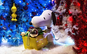 Snoopy Χριστούγεννα 3D Ταπετσαρία — Snoopy χριστούγεννα Ταπετσαρία