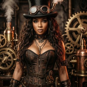 Η Doja Cat ως εφευρέτρια steampunk σε ένα εργαστήριο γεμάτο γρανάζια. — Doja Cat Ταπετσαρία