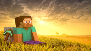 Steve στο γρασίδι και διαμάντι Minecraft HD