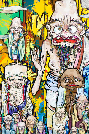 Takashi Murakami Seniors 4K — Xiaomi Pad 9 Pro Max Ταπετσαρία