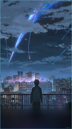 Flares YourName Anime Android wallpapers ...anupghosal — Anime τοπίο GIF Ταπετσαρία