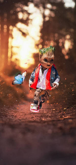 Teen Groot in cool clothes wallpaper — iPhone 11 Pro Max Ταπετσαρία