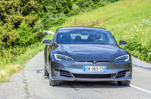 Tesla, Αυτοκίνητο, Φόντο Tesla, Αυτοκίνητα, Αυτοκίνητο 4k, Φόντο Αυτοκινήτου 4k, Φόντο Αυτοκινήτου — Surface Ταπετσαρία