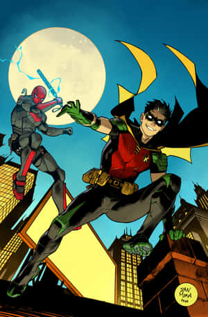 Tim Drake: Ένας νεαρός μαχητής του εγκλήματος σε δράση — IQOO Pad5 Pro Ταπετσαρία