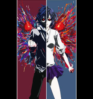 Tokyo Ghoul Pfp Touka Και Ayato — Huawei Mate X7 Ταπετσαρία