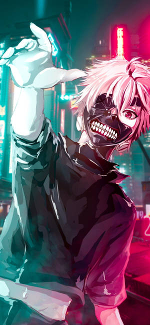 Tokyo Ghoul Νέον Αισθητική iPhone — Galaxy S26 Ultra Ταπετσαρία