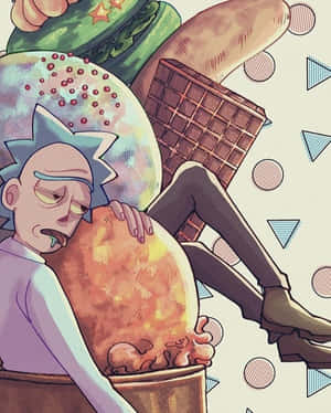 Total Rickall - Rick, Morty, Mr. Poopybutthole και φίλοι σε ένα συναρπαστικό επεισόδιο του Rick and Morty — Apple Watch Ultra Ταπετσαρία