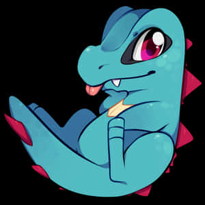 Totodile με τη Γλώσσα Έξω — Ανιμέ επιφάνεια εργασίας Ταπετσαρία